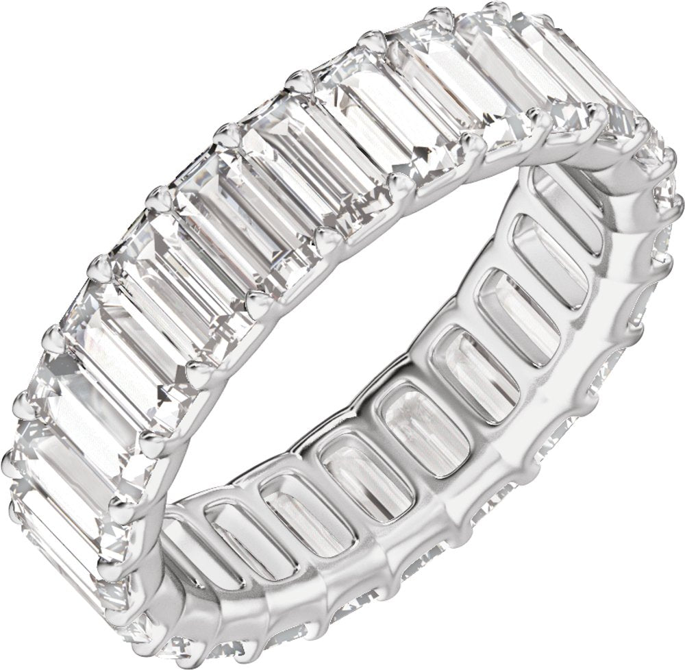 14K White Gold 4 3/4 CTW Lab-Grown Diamond Low Profile Eternity Band