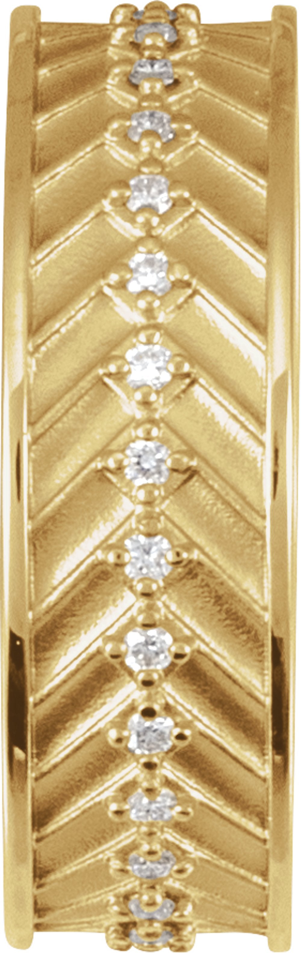 14K Yellow Gold 1/5 CTW Lab-Grown Diamond Band