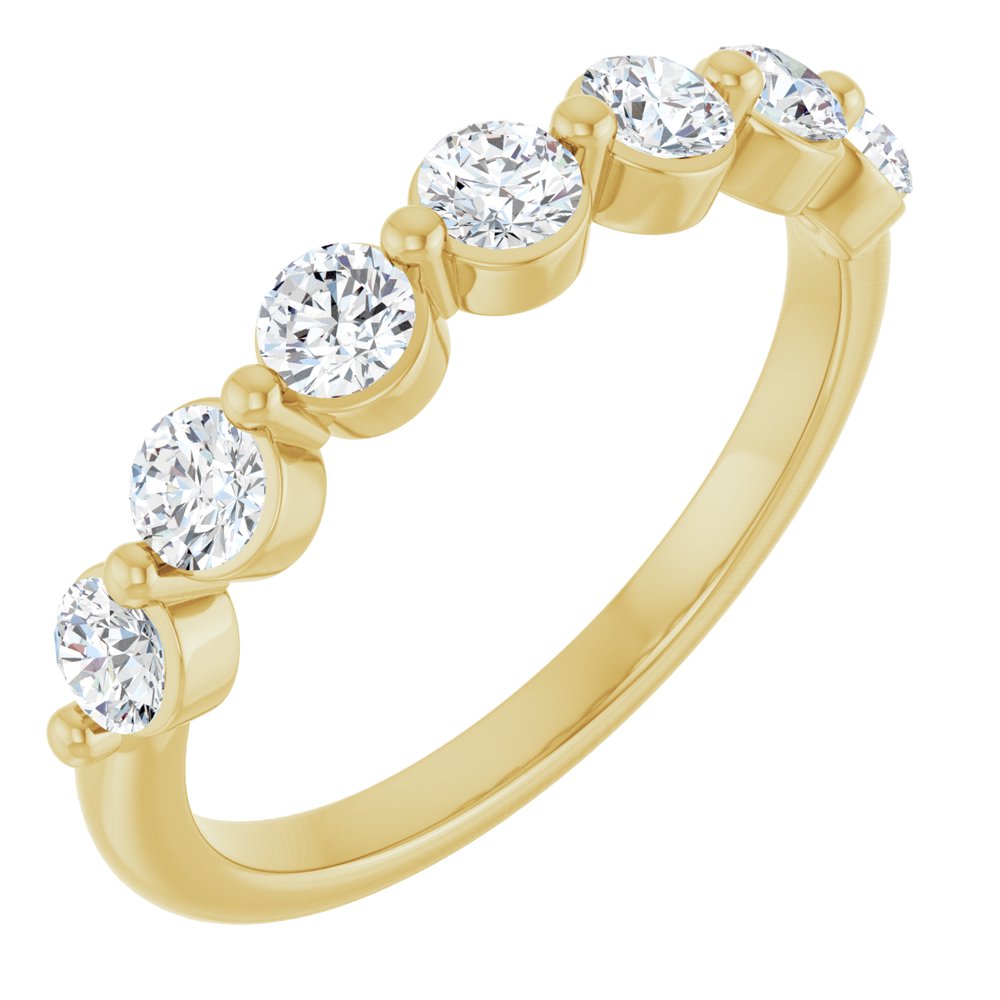 14K Yellow Gold 5/8 CTW Lab-Grown Diamond Anniversary Band