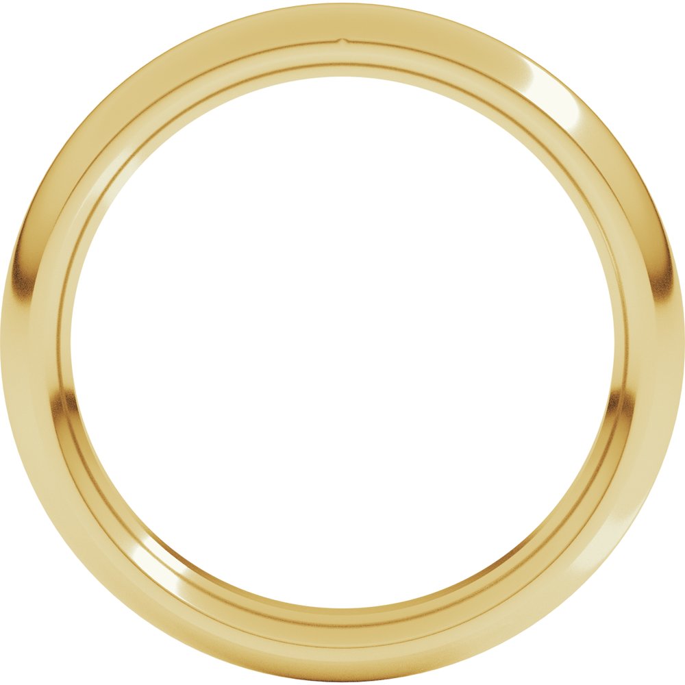 18K Yellow Gold 3.5 mm Comfort-Fit Half Round Band Size 8.5