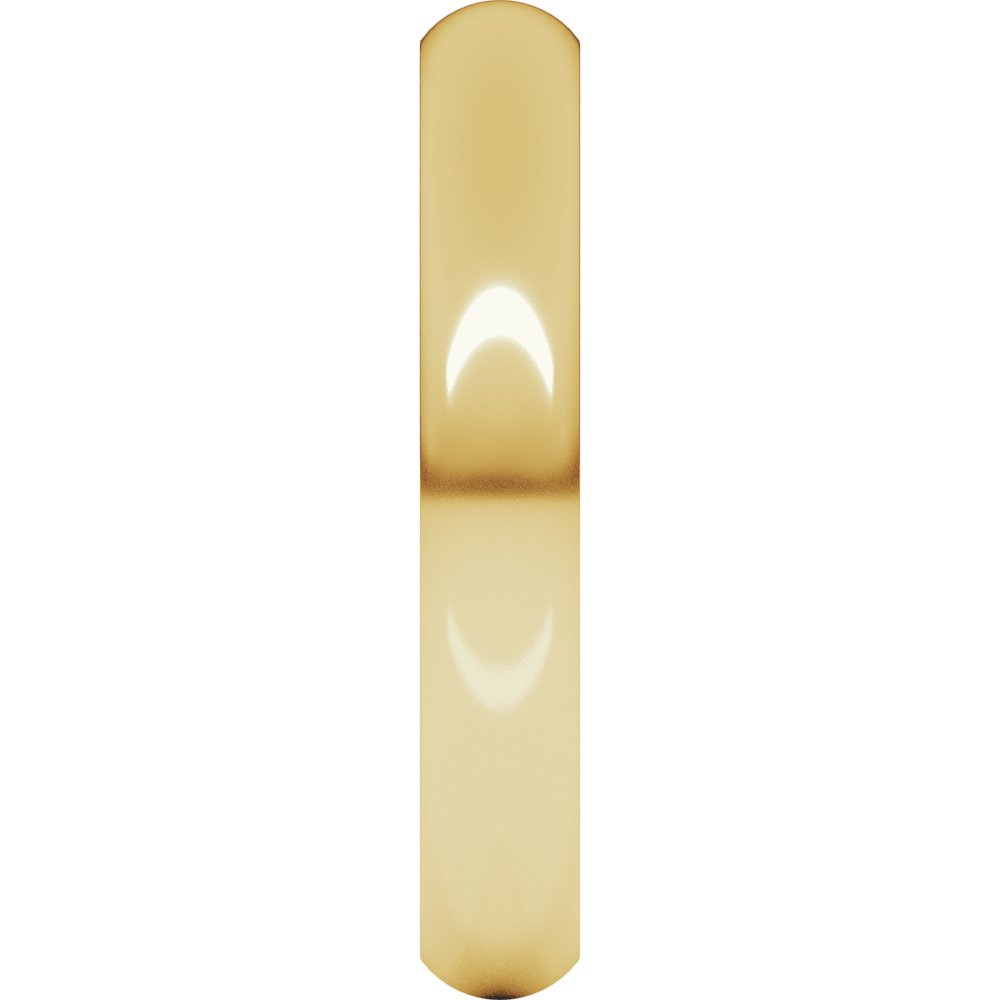 18K Yellow Gold 3.5 mm Comfort-Fit Half Round Band Size 8.5