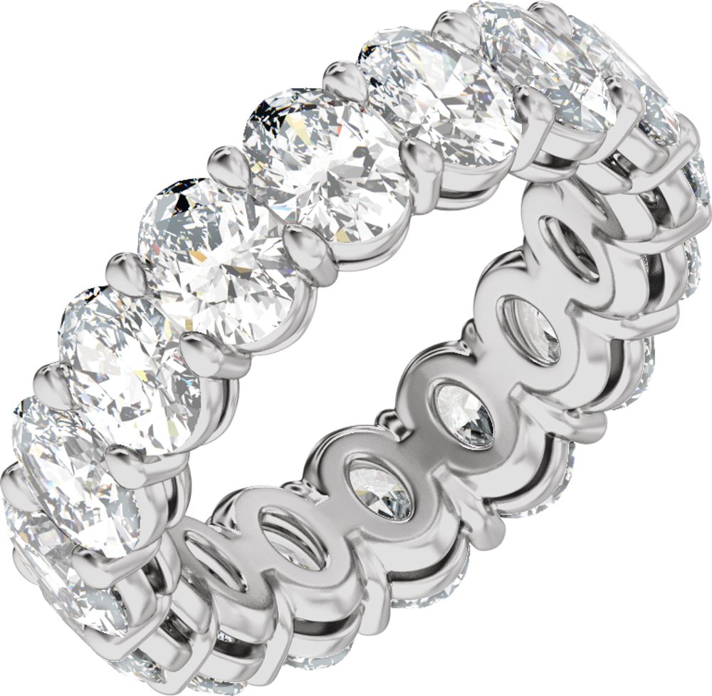 14K White Gold 7 3/4 CTW Lab-Grown Diamond Low Profile Eternity Band