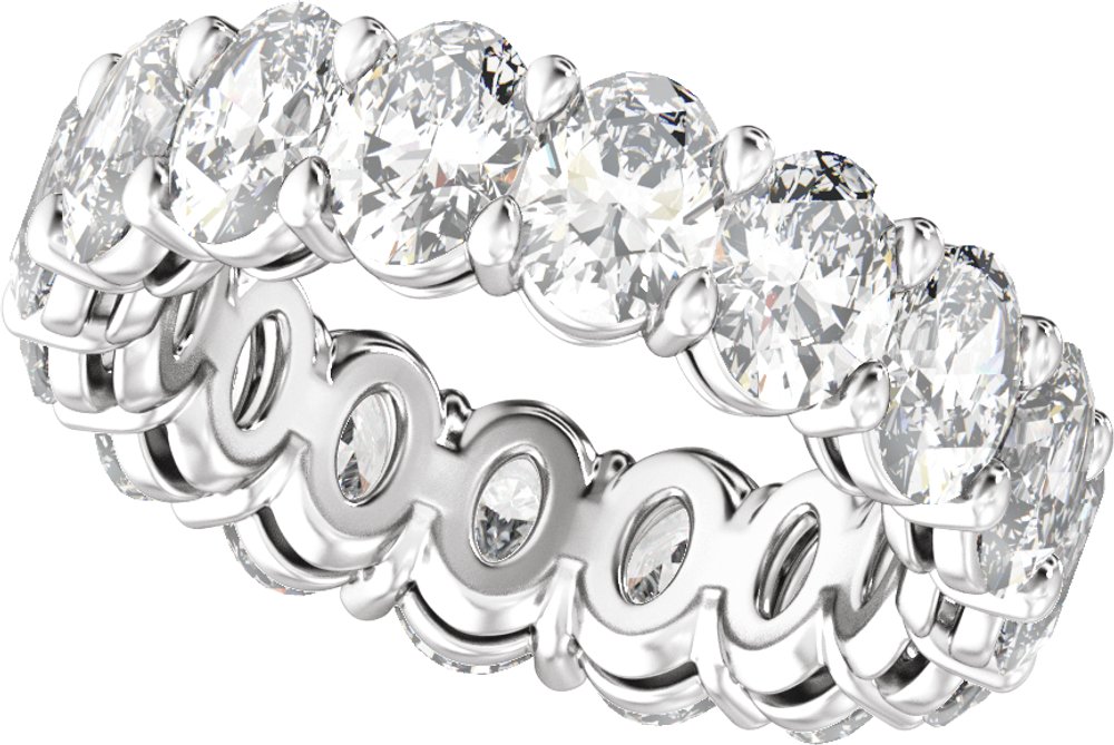 14K White Gold 7 3/4 CTW Lab-Grown Diamond Low Profile Eternity Band