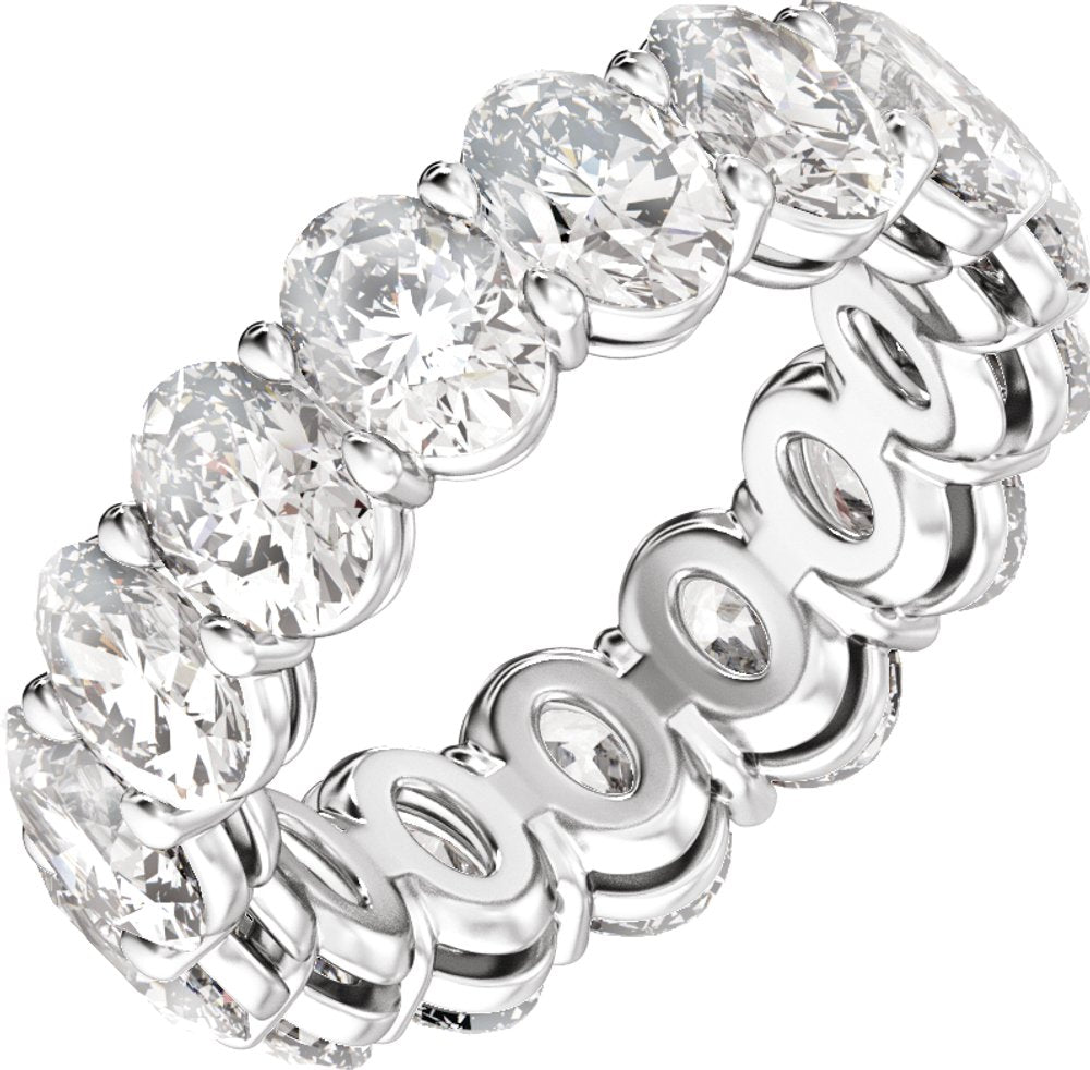 14K White Gold 7 3/4 CTW Lab-Grown Diamond Low Profile Eternity Band
