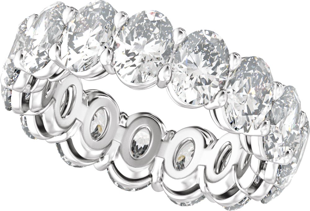 14K White Gold 7 3/4 CTW Lab-Grown Diamond Low Profile Eternity Band