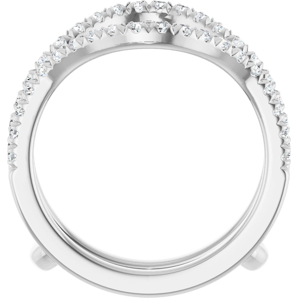 14K White Gold 5/8 CTW Lab-Grown Diamond Ring Guard