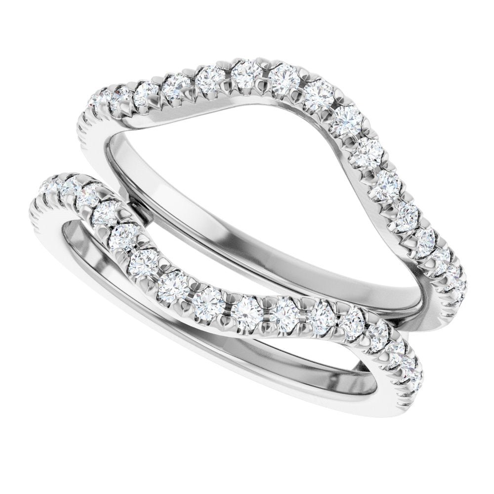 14K White Gold 5/8 CTW Lab-Grown Diamond Ring Guard