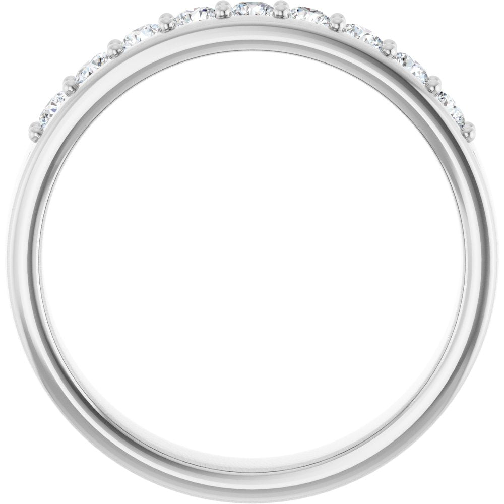14K White Gold 1/2 CTW Lab-Grown Diamond Flat Band