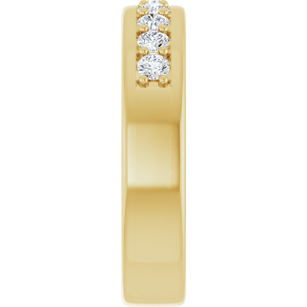 14K Yellow Gold 1/2 CTW Lab-Grown Diamond Flat Band