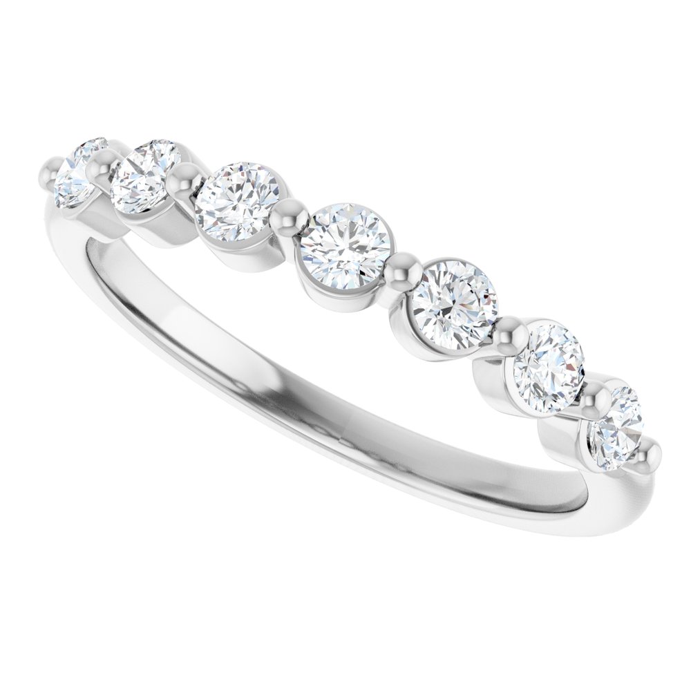 14K White Gold 3/8 CTW Lab-Grown Diamond Anniversary Band