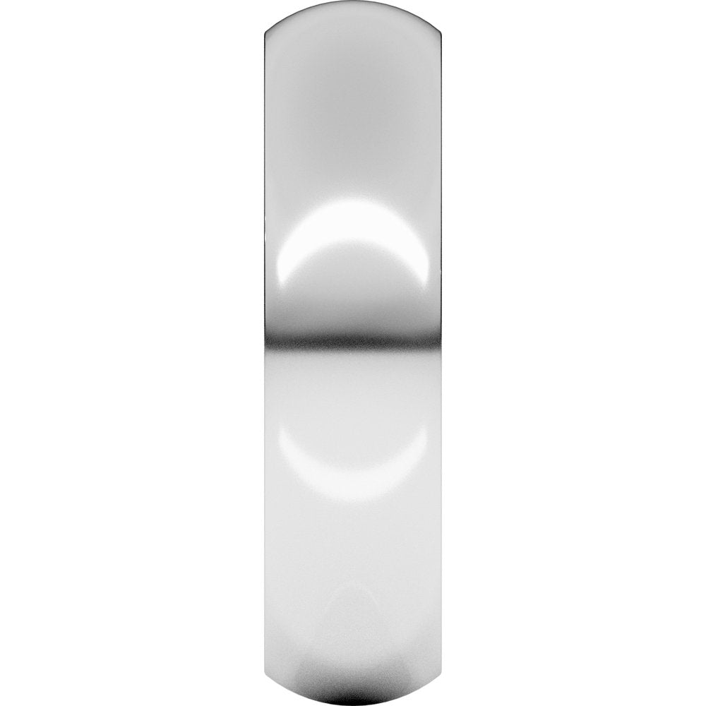 14K White Gold 5.5 mm Comfort-Fit Half Round Band Size 5.5