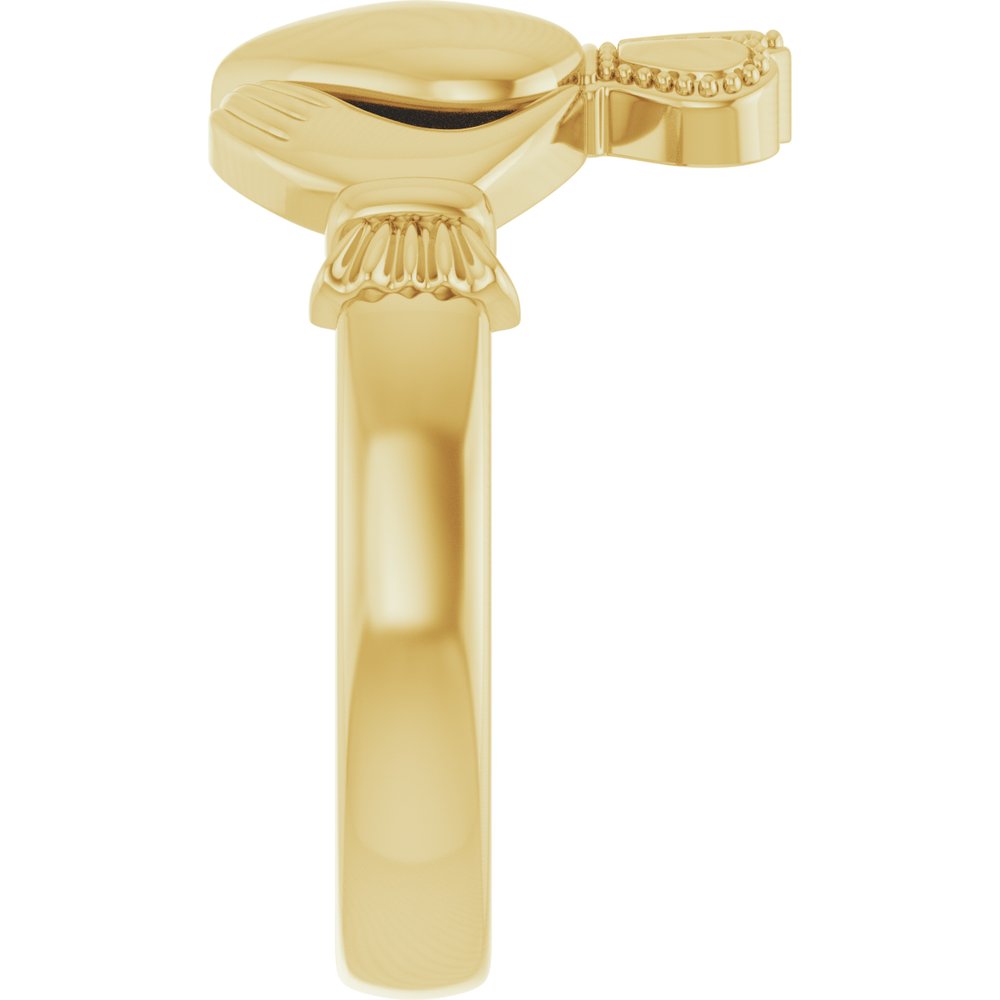 14K Yellow 8.5 mm Claddagh Band