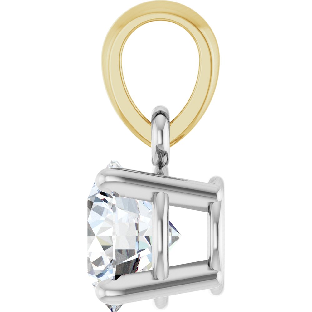 14K White/Yellow Gold 1/2 CTW Lab-Grown Diamond Pendant