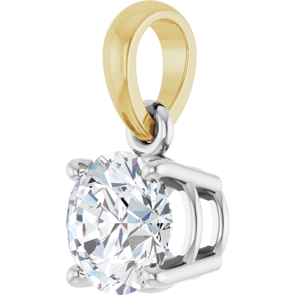 14K White/Yellow Gold 1/2 CTW Lab-Grown Diamond Pendant