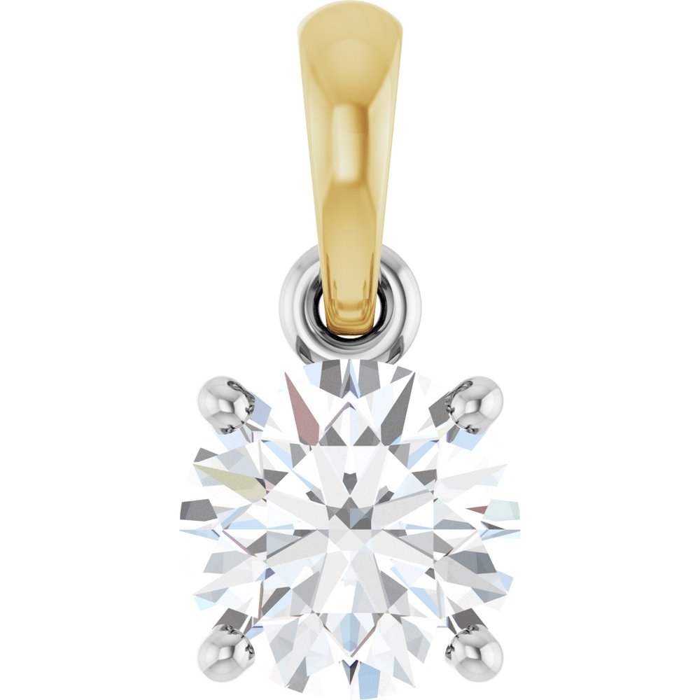 14K White/Yellow Gold 1/2 CTW Lab-Grown Diamond Pendant