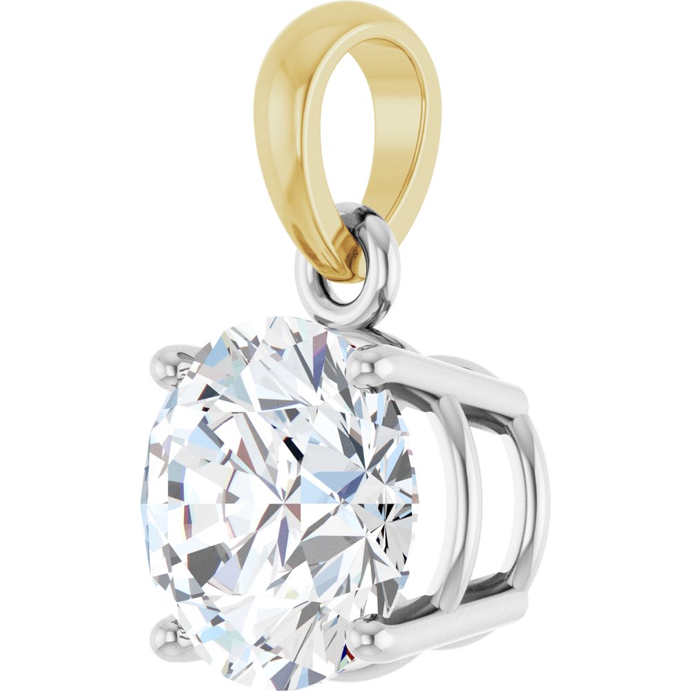 14K White/Yellow Gold 1 CTW Lab-Grown Diamond Pendant