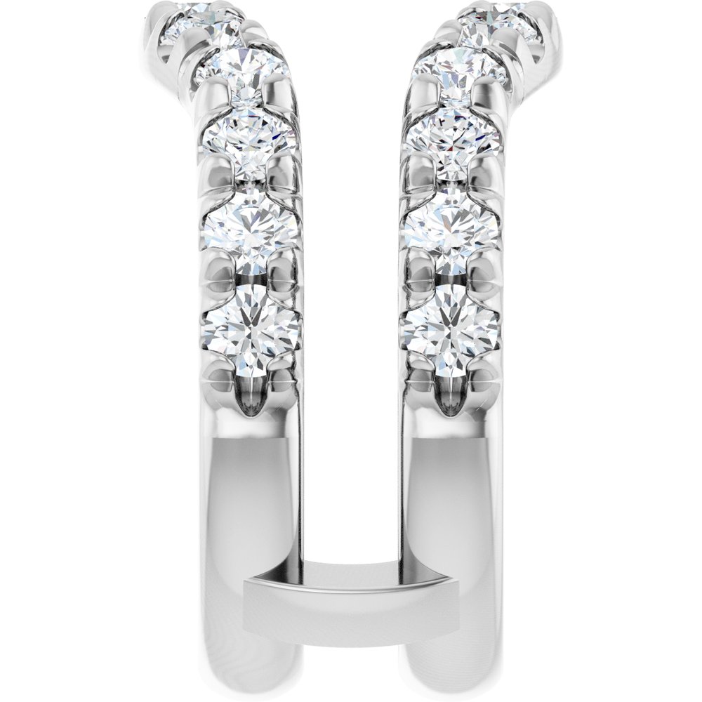 14K White Gold 2 CTW Lab-Grown Diamond French-Set Ring Guard