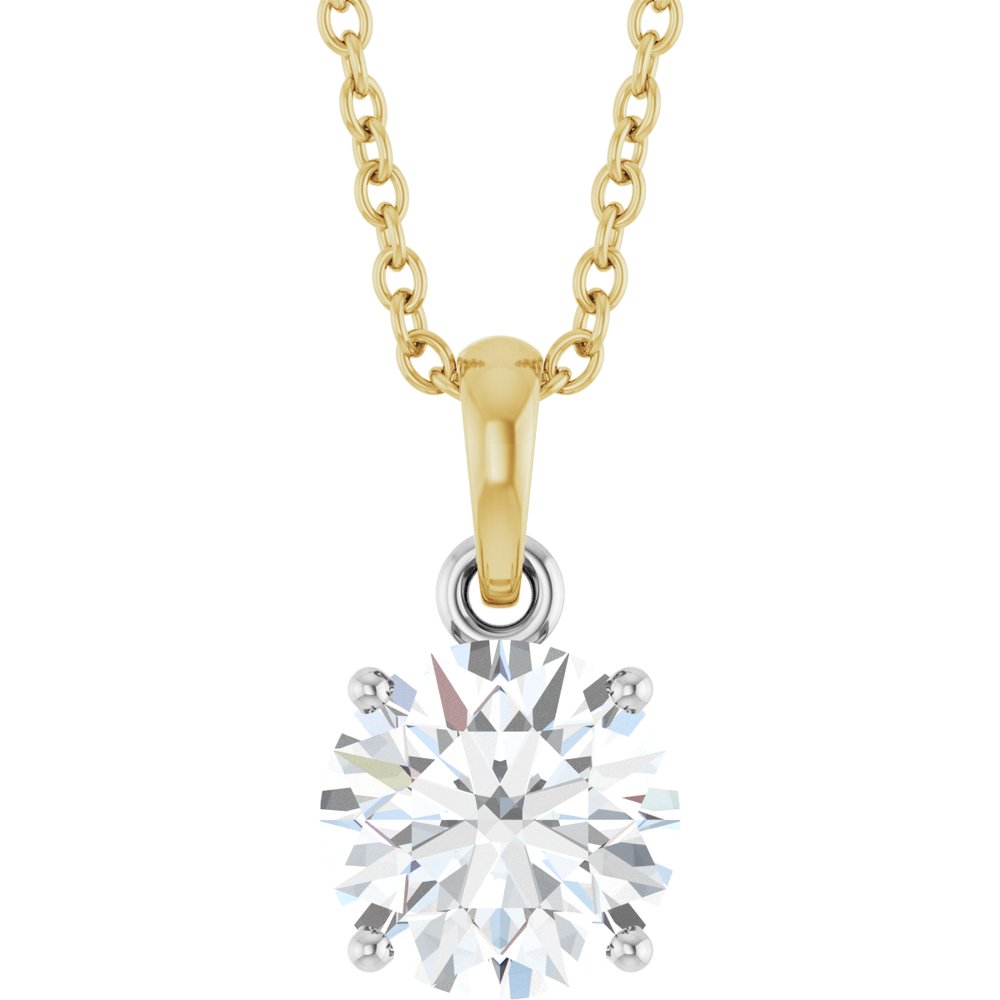 14K White/Yellow Gold 1 CTW Lab-Grown Diamond 18" Necklace