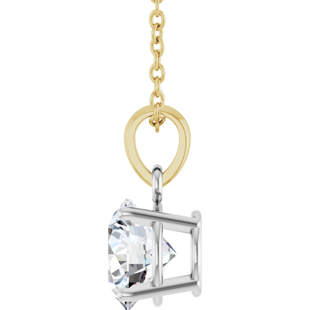 14K White/Yellow Gold 1 CTW Lab-Grown Diamond 18" Necklace
