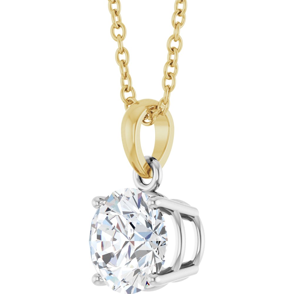 14K White/Yellow Gold 1 CTW Lab-Grown Diamond 18" Necklace