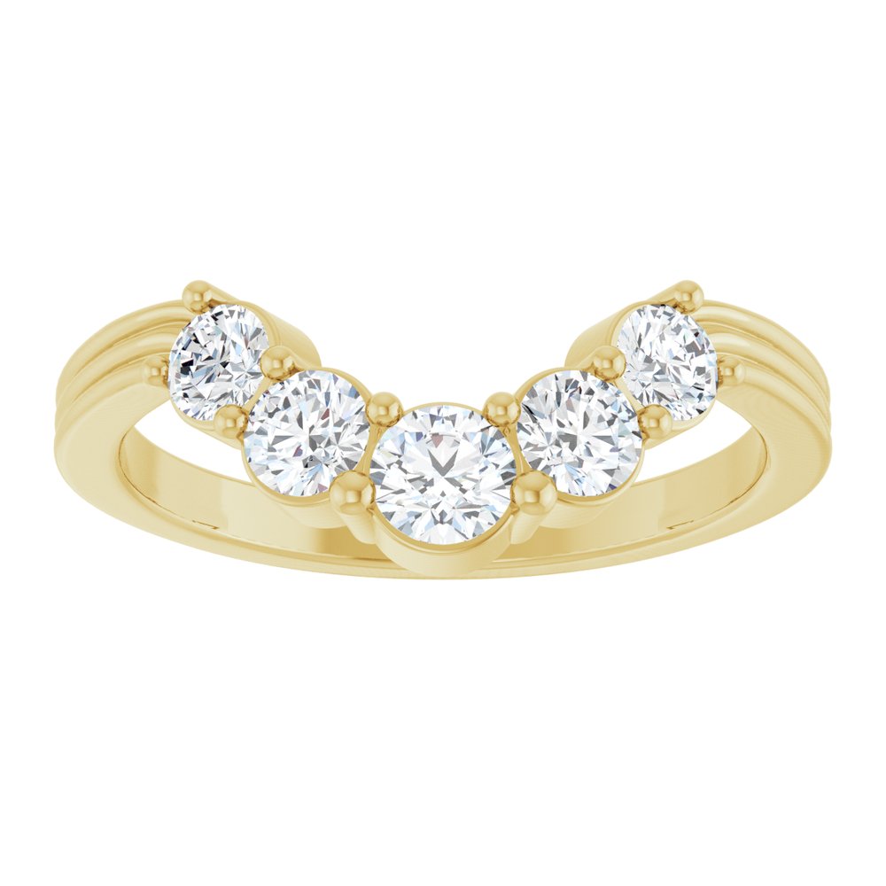 14K Yellow Gold 1/2 CTW Lab-Grown Diamond Contour Band