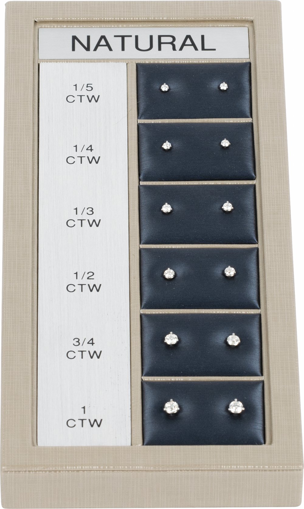 14K White 1/5-1 CTW Natural Diamond 3-Prong Stud Selling System