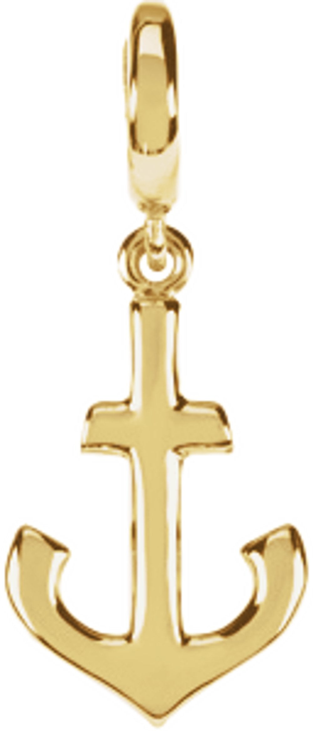 14K Yellow Gold Anchor Charm/Pendant