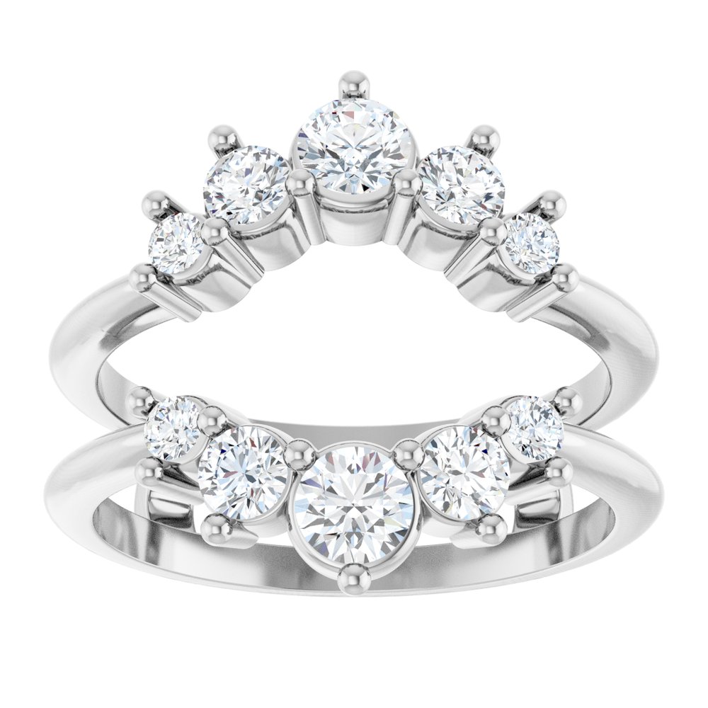 14K White Gold 3/4 CTW Lab-Grown Diamond Ring Guard
