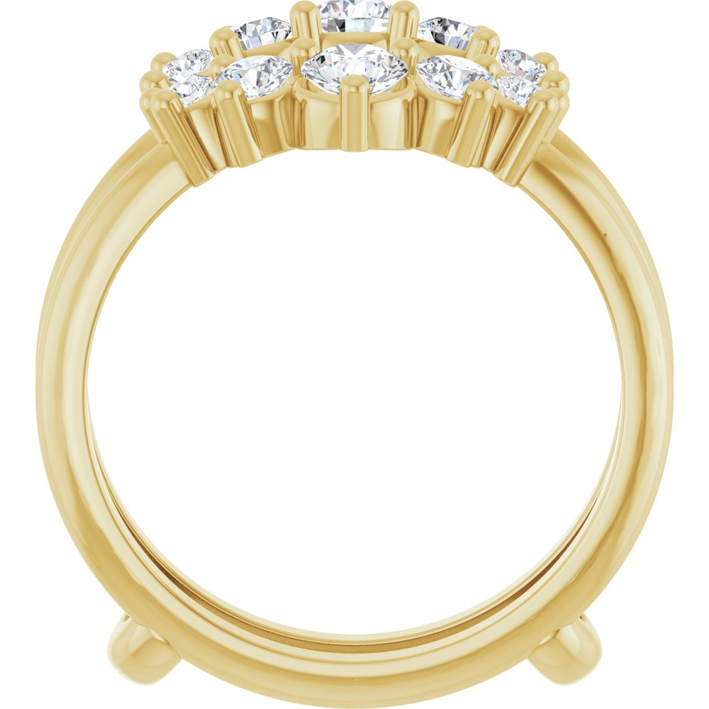 14K Yellow Gold 3/4 CTW Lab-Grown Diamond Ring Guard