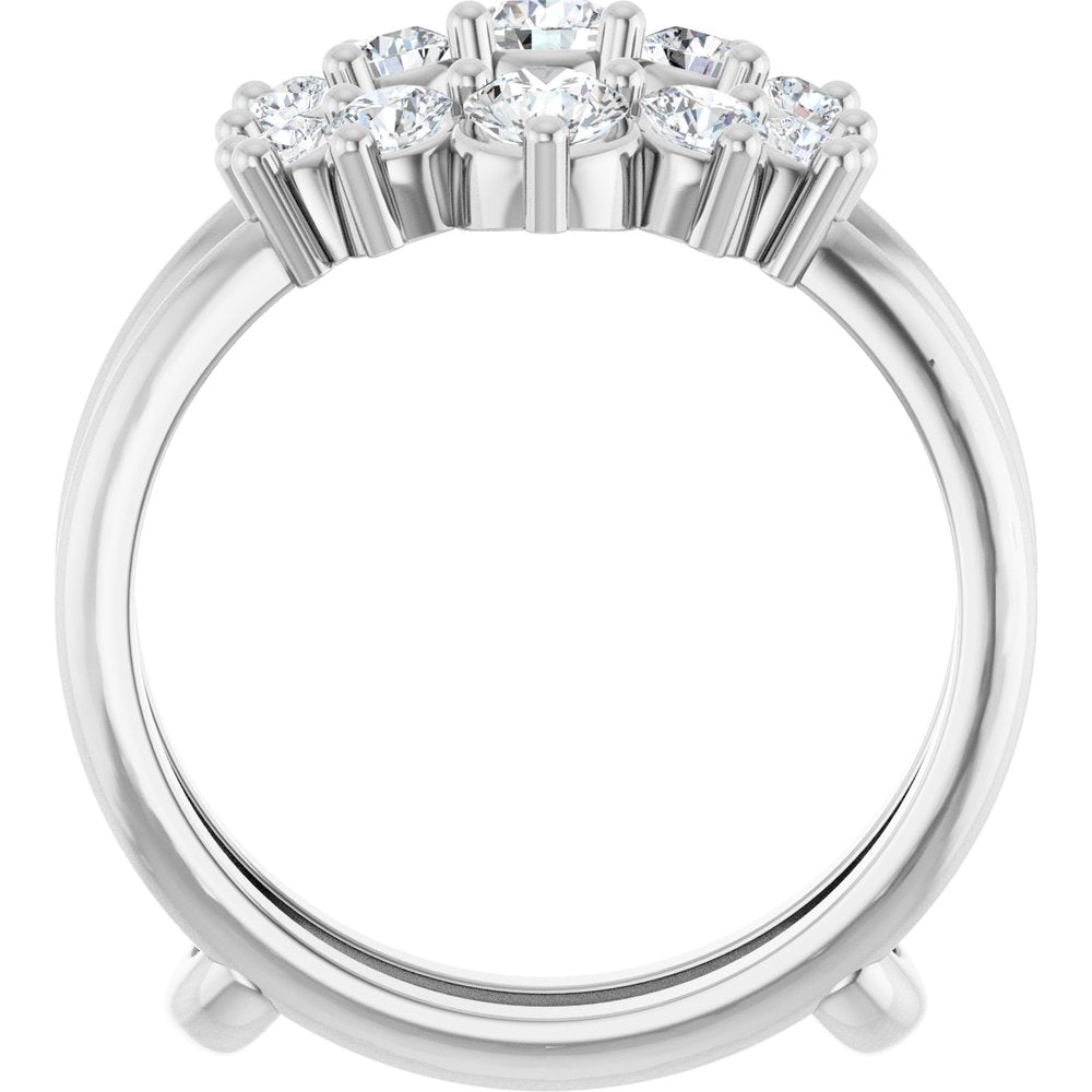 14K White Gold 3/4 CTW Lab-Grown Diamond Ring Guard