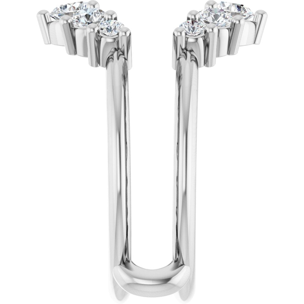 14K White Gold 3/4 CTW Lab-Grown Diamond Ring Guard