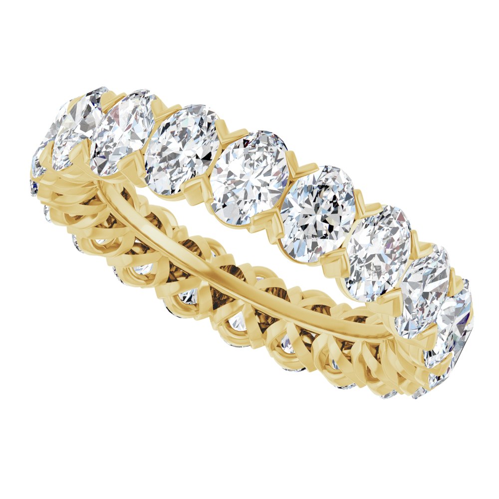 14K Yellow Gold 5 CTW Lab-Grown Diamond Eternity Band Size 7