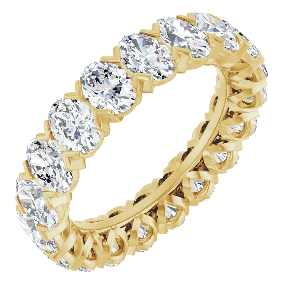 14K Yellow 4 3/4 CTW Lab-Grown Diamond Eternity Band Size 6.5