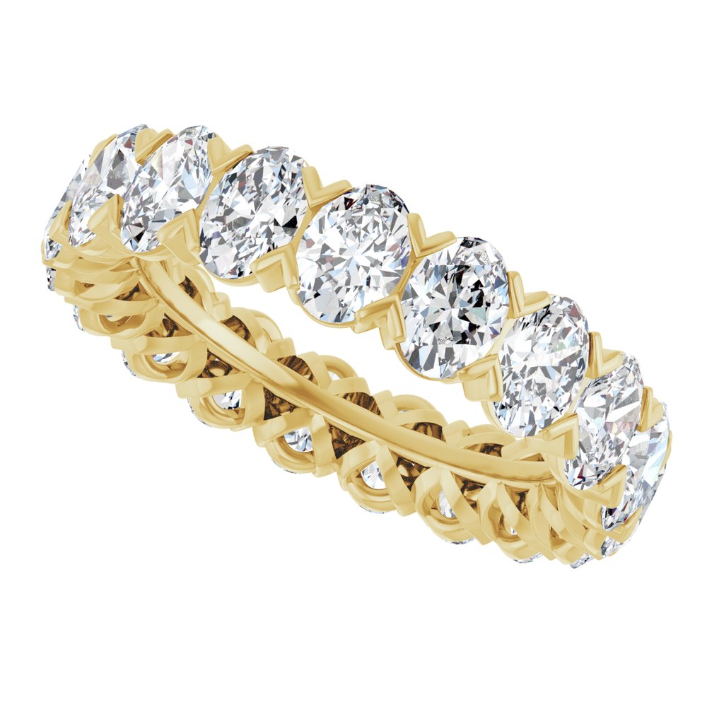 14K Yellow 4 3/4 CTW Lab-Grown Diamond Eternity Band Size 6.5