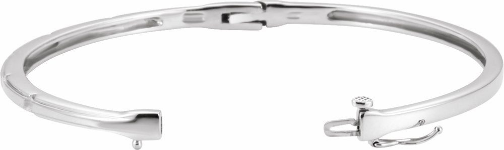 14K White Gold 1/4 CTW Lab-Grown Diamond Bangle 6" Bracelet