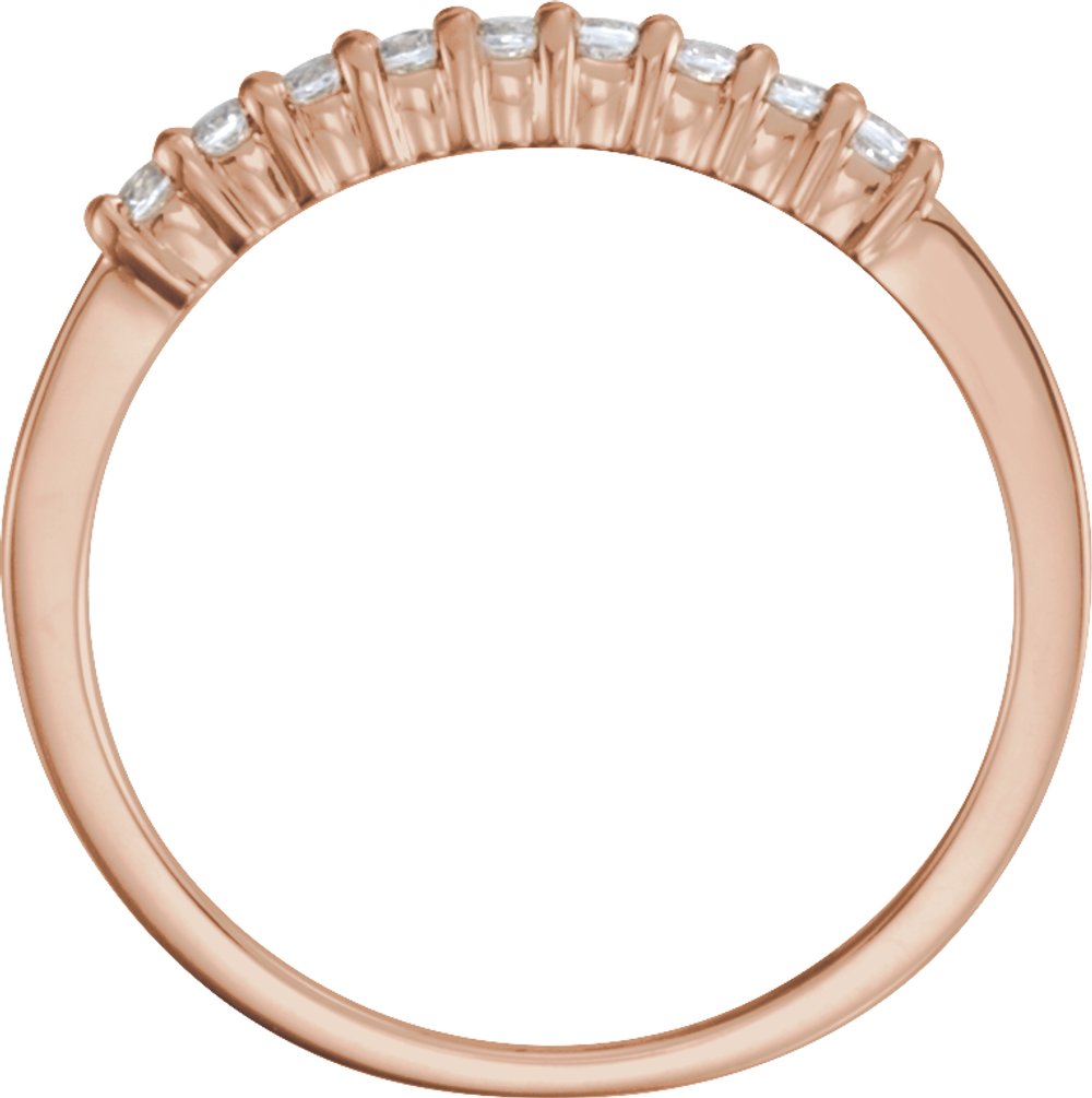 14K Rose 1/4 CTW Natural Diamond Anniversary Band