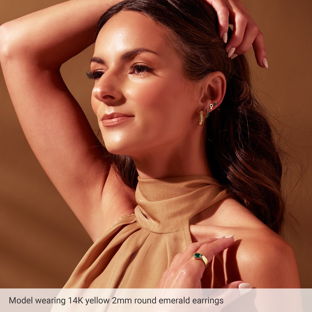 14K Yellow Natural Turquoise Cabochon Hinged 20 mm Hoop Earrings