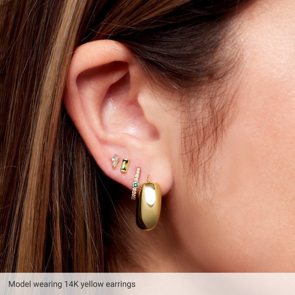 14K Yellow Gold Electroform 20 mm Hoop Earrings
