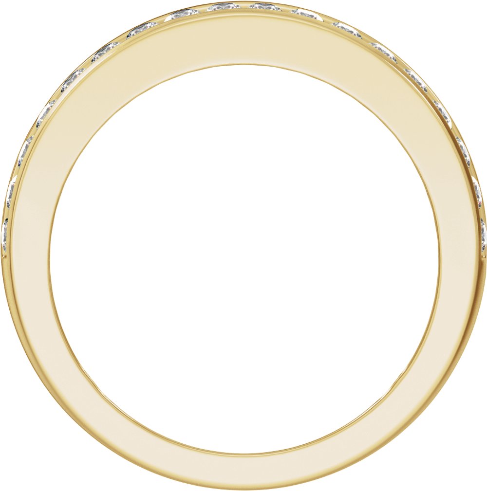 14K Yellow Gold 3/4 CTW Lab-Grown Diamond Tapered Band