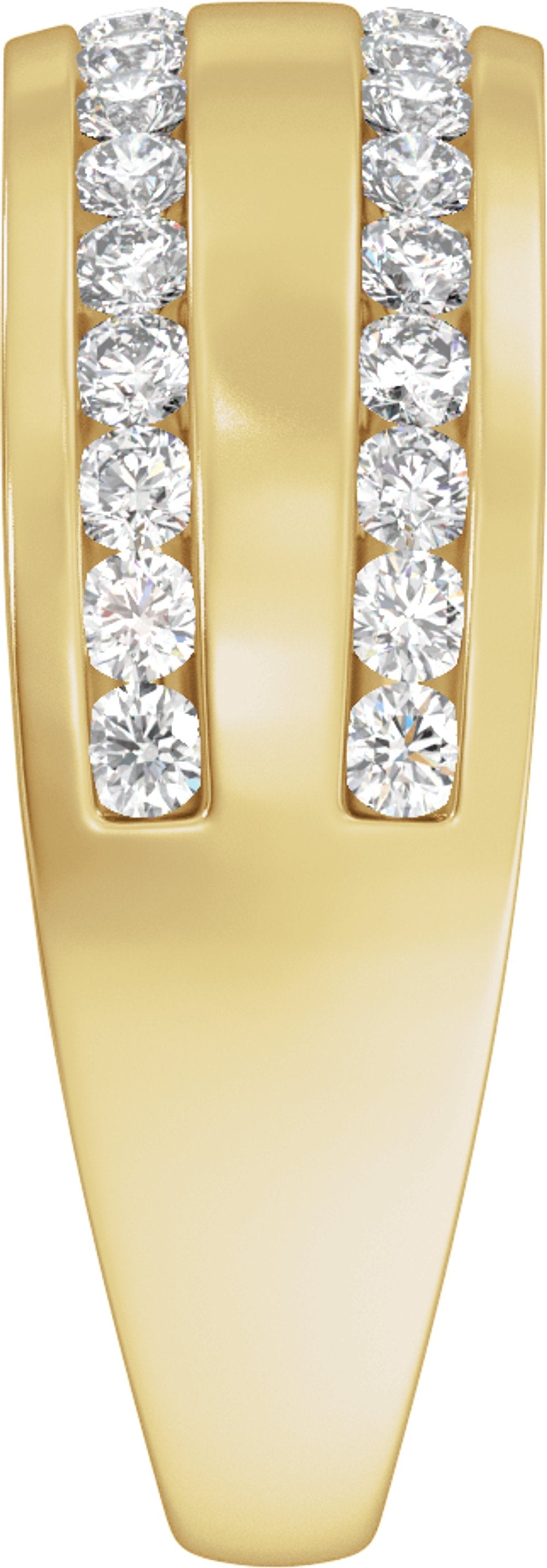 14K Yellow Gold 3/4 CTW Lab-Grown Diamond Tapered Band