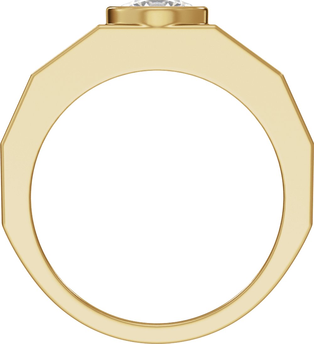 14K Yellow Gold 1 CT Lab-Grown Diamond Tapered Band