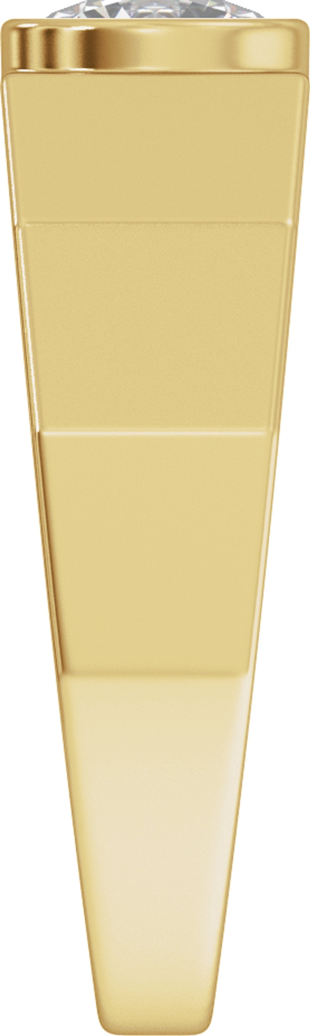 14K Yellow Gold 1 CT Lab-Grown Diamond Tapered Band