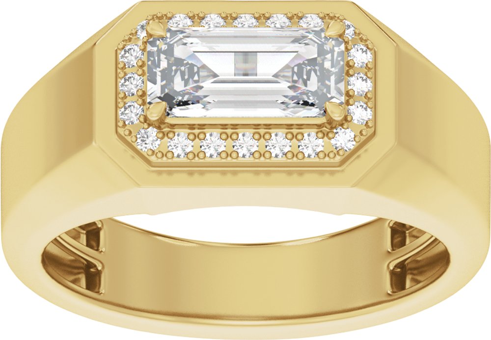 14K Yellow Gold 1 3/4 CTW Lab-Grown Diamond Halo-Style Band