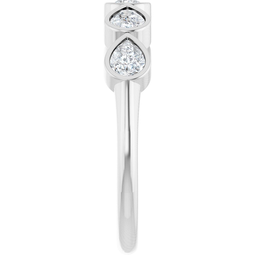 14K White Gold 3/4 CTW Lab-Grown Diamond Anniversary Band