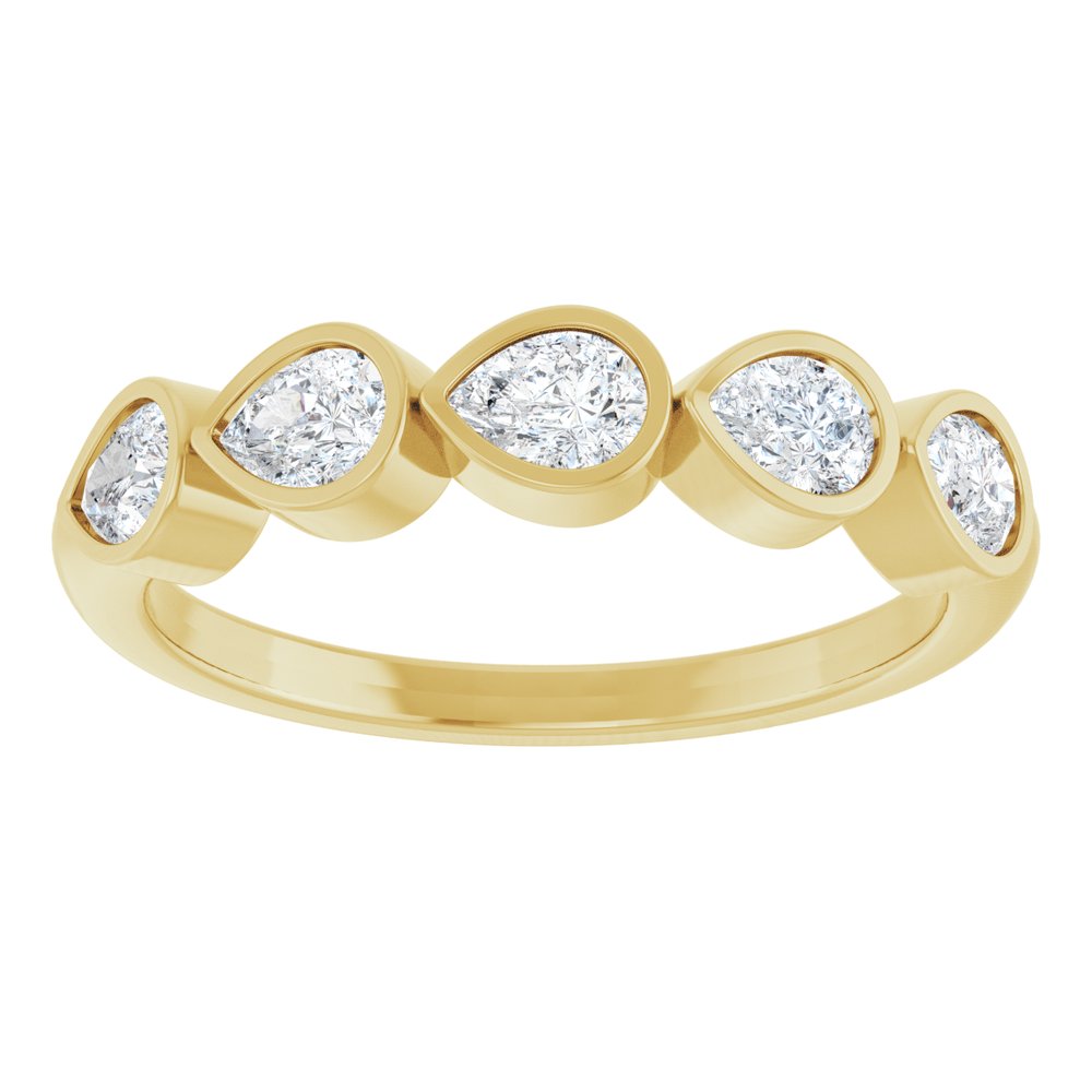 14K Yellow Gold 3/4 CTW Lab-Grown Diamond Anniversary Band