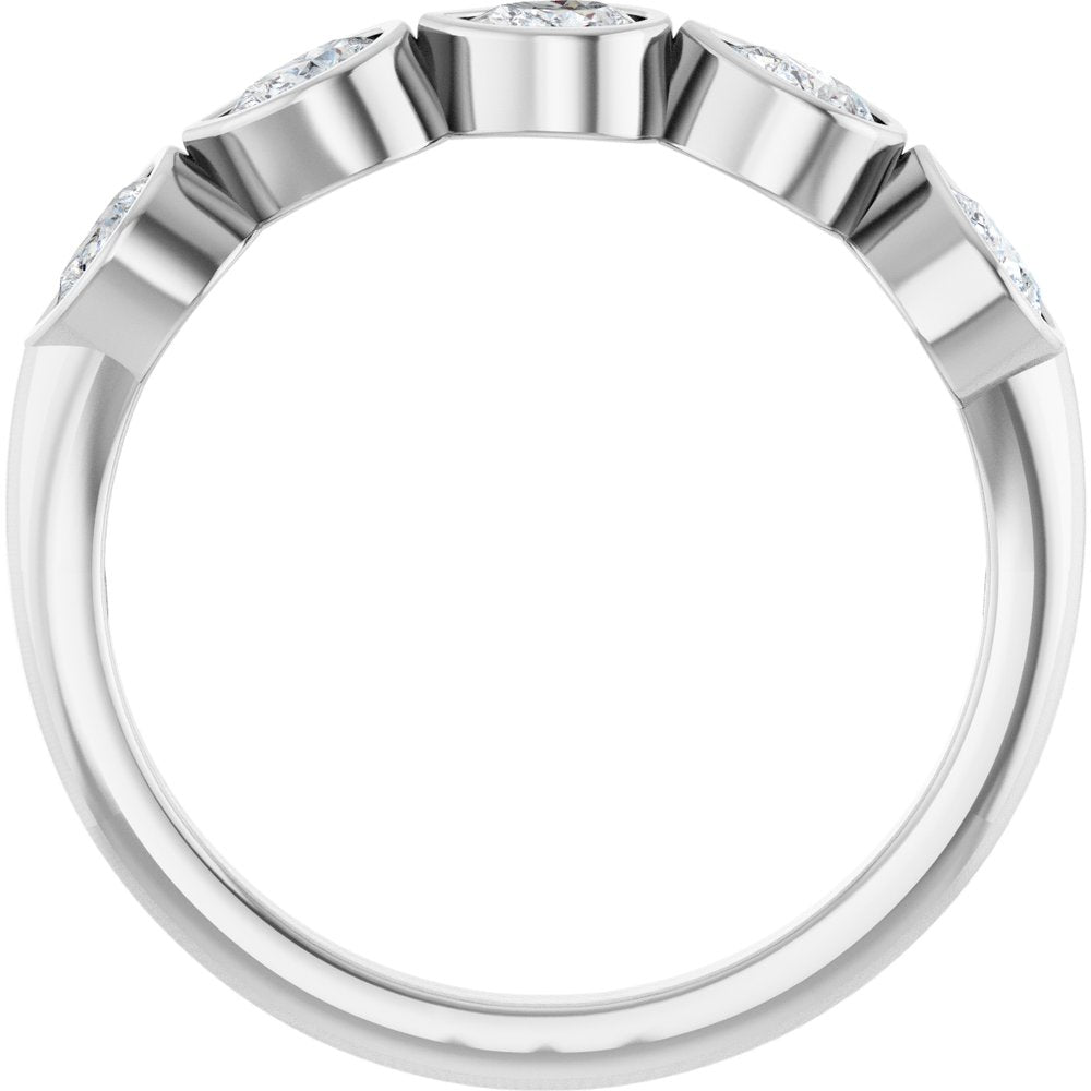 14K White Gold 3/4 CTW Lab-Grown Diamond Anniversary Band