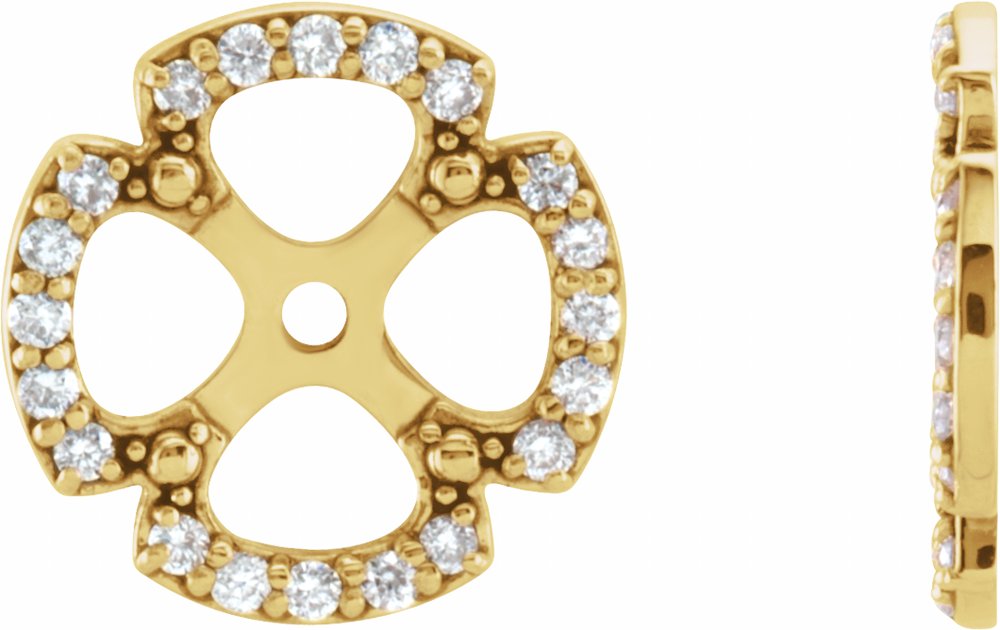 14K Yellow Gold 1/5 CTW Natural Diamond Earring Jackets