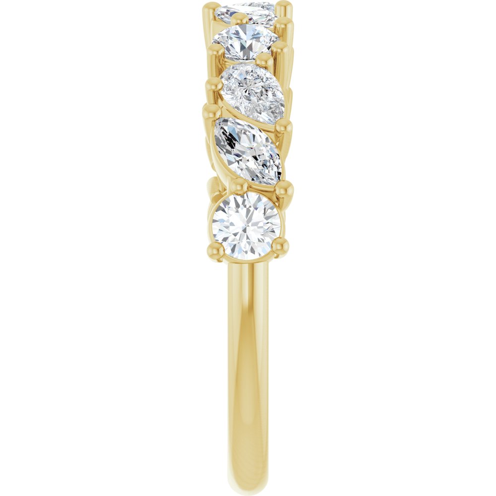 14K Yellow Gold 9/10 CTW Lab-Grown Diamond Anniversary Band