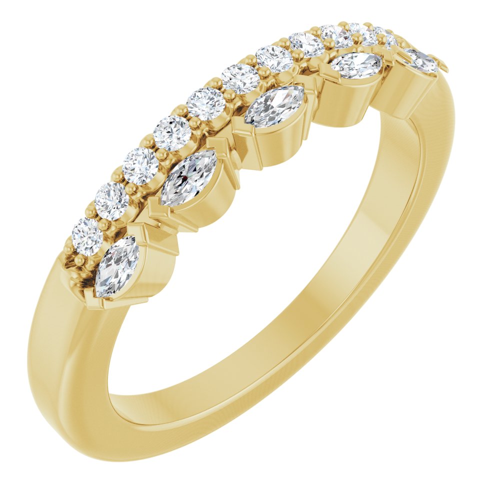 14K Yellow Gold 1/3 CTW Natural Diamond Anniversary Band