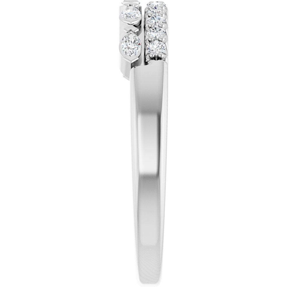 14K White Gold 1/3 CTW Natural Diamond Anniversary Band